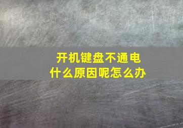 开机键盘不通电什么原因呢怎么办