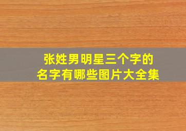 张姓男明星三个字的名字有哪些图片大全集