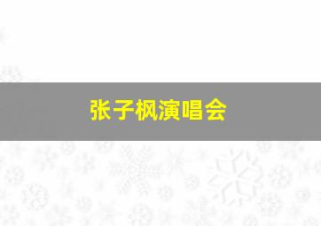 张子枫演唱会