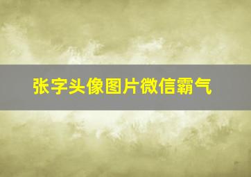 张字头像图片微信霸气