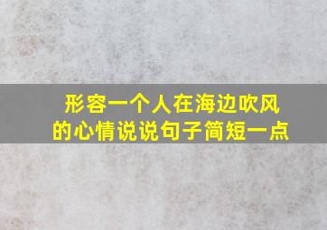 形容一个人在海边吹风的心情说说句子简短一点