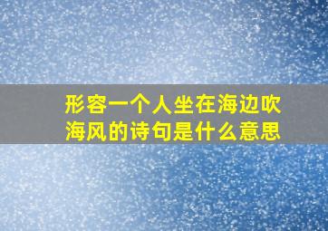 形容一个人坐在海边吹海风的诗句是什么意思