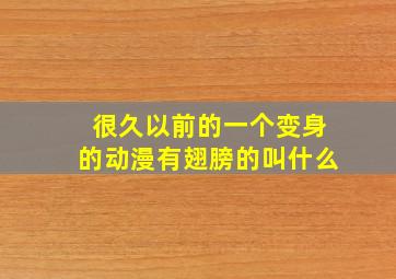 很久以前的一个变身的动漫有翅膀的叫什么