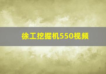 徐工挖掘机550视频