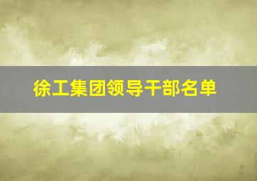 徐工集团领导干部名单