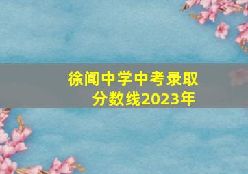 徐闻中学中考录取分数线2023年