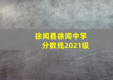 徐闻县徐闻中学分数线2021级