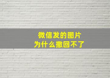 微信发的图片为什么撤回不了