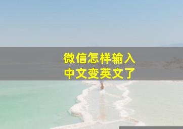 微信怎样输入中文变英文了