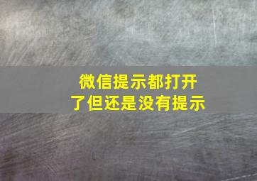 微信提示都打开了但还是没有提示