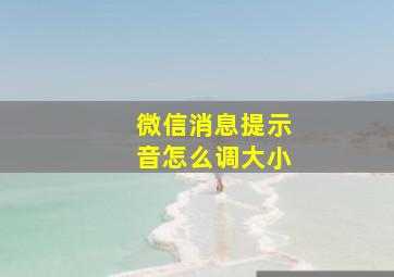 微信消息提示音怎么调大小