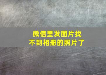 微信里发图片找不到相册的照片了