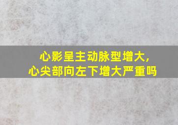 心影呈主动脉型增大,心尖部向左下增大严重吗