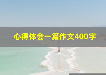 心得体会一篇作文400字