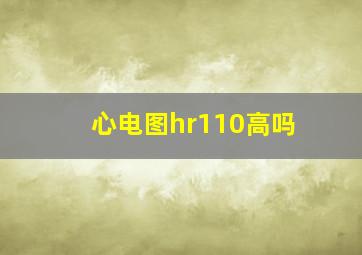 心电图hr110高吗