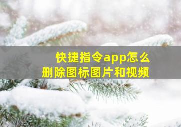 快捷指令app怎么删除图标图片和视频