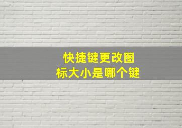 快捷键更改图标大小是哪个键