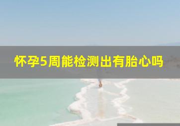 怀孕5周能检测出有胎心吗