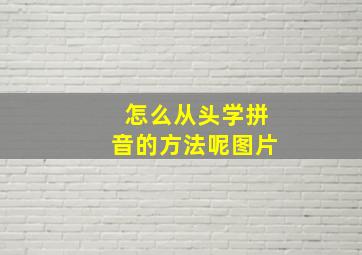 怎么从头学拼音的方法呢图片