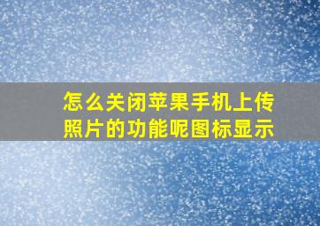 怎么关闭苹果手机上传照片的功能呢图标显示