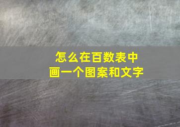 怎么在百数表中画一个图案和文字