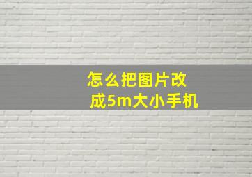 怎么把图片改成5m大小手机