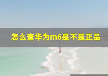 怎么查华为m6是不是正品