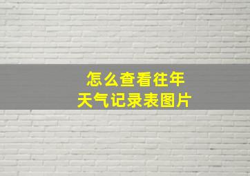 怎么查看往年天气记录表图片