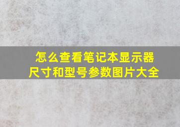 怎么查看笔记本显示器尺寸和型号参数图片大全