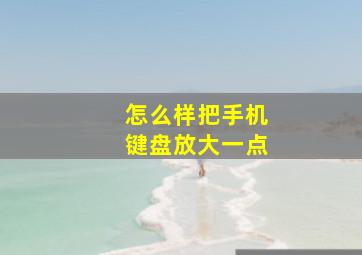 怎么样把手机键盘放大一点