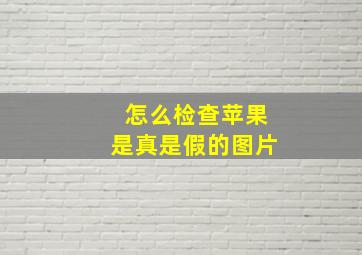 怎么检查苹果是真是假的图片