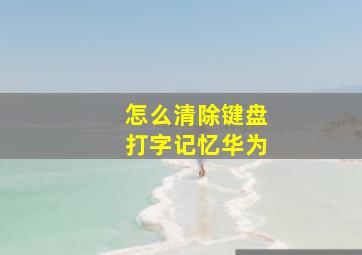 怎么清除键盘打字记忆华为