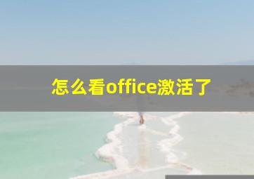 怎么看office激活了