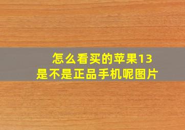 怎么看买的苹果13是不是正品手机呢图片