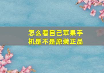 怎么看自己苹果手机是不是原装正品