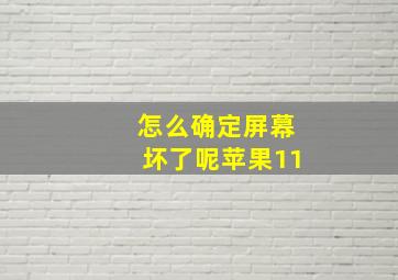 怎么确定屏幕坏了呢苹果11