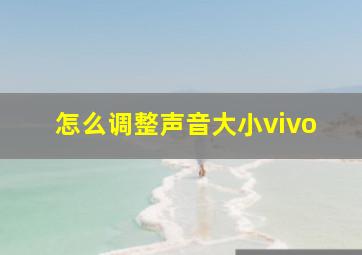 怎么调整声音大小vivo