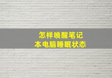 怎样唤醒笔记本电脑睡眠状态