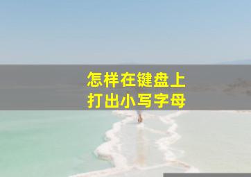 怎样在键盘上打出小写字母