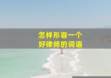 怎样形容一个好律师的词语