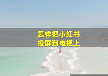 怎样把小红书投屏到电视上