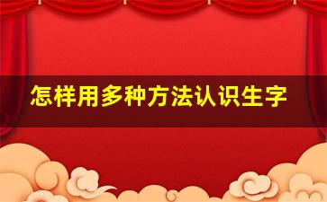 怎样用多种方法认识生字