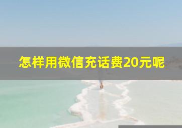 怎样用微信充话费20元呢