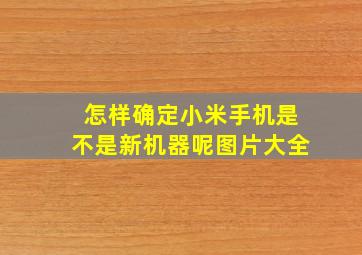 怎样确定小米手机是不是新机器呢图片大全