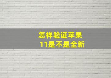 怎样验证苹果11是不是全新