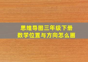 思维导图三年级下册数学位置与方向怎么画