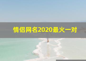 情侣网名2020最火一对