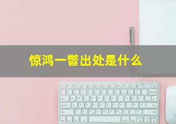 惊鸿一瞥出处是什么