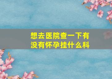 想去医院查一下有没有怀孕挂什么科