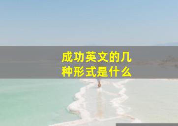 成功英文的几种形式是什么